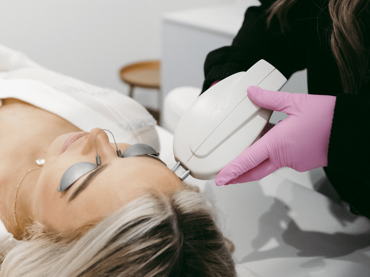 laser treatment on the face